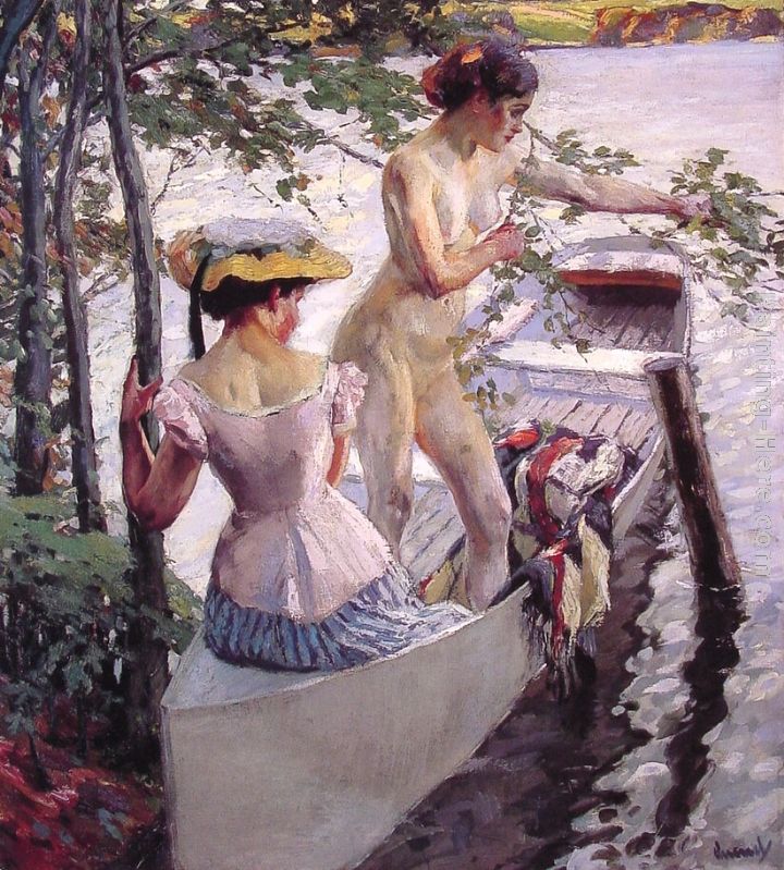 The Bathing Place painting - Edward Cucuel The Bathing Place art painting